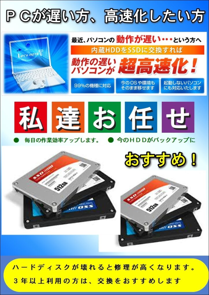 SSDディスク交換