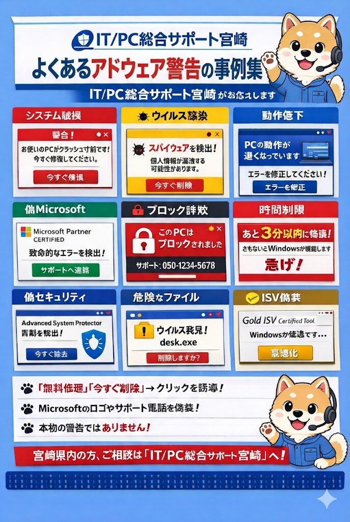 IT/PC総合サポート宮崎がウイルス駆除対応行います